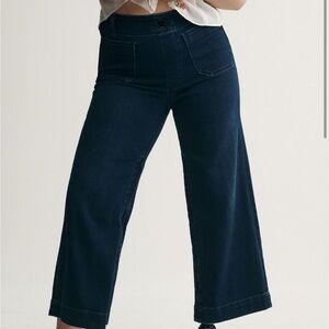 The Adaptive Colette Denim Cropped Wide-Legged Jeans